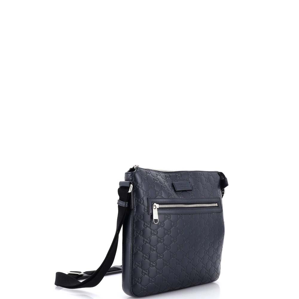 Signature Zip Messenger Bag Guccissima #244790G10B - Picture 2 of 6